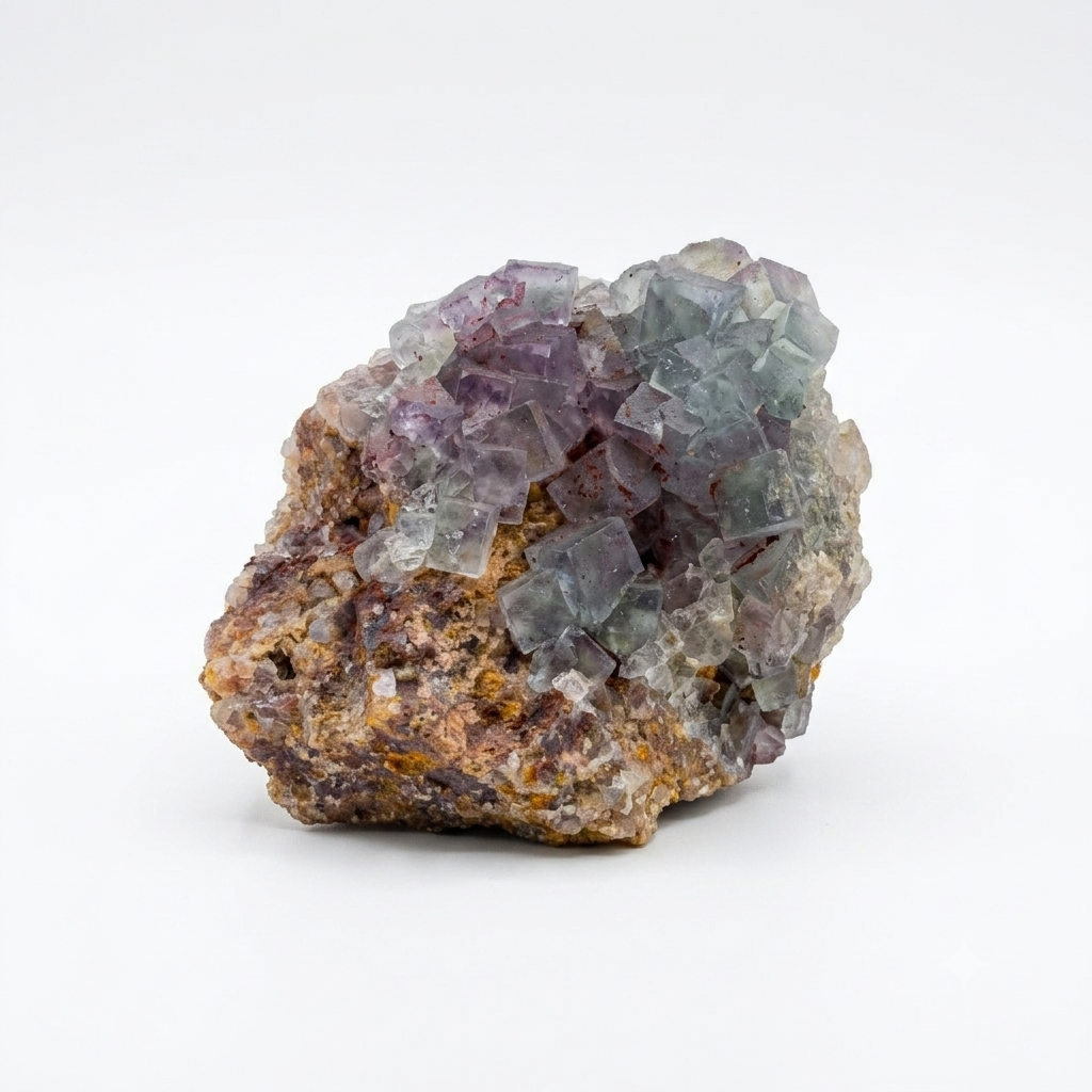 Rainbow Fluorite Cluster Specimen