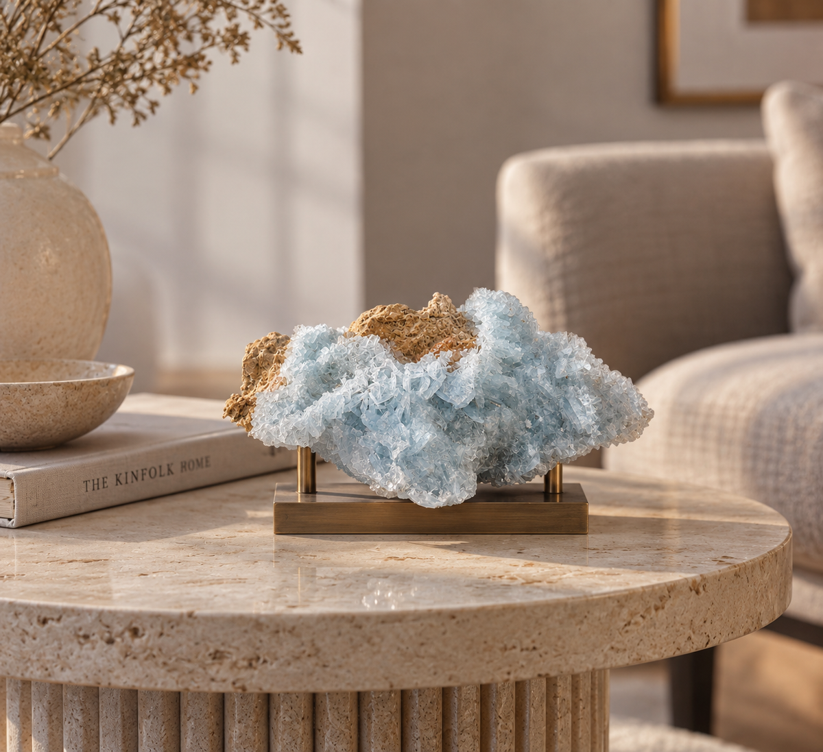 Blue Barite Cluster – Mineral Specimen