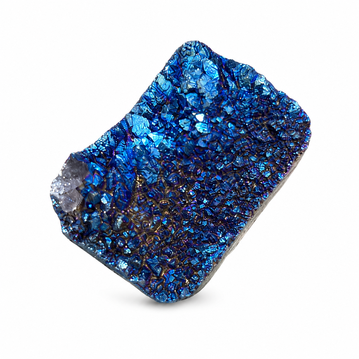 Blue Aura Druzy Quartz Cluster