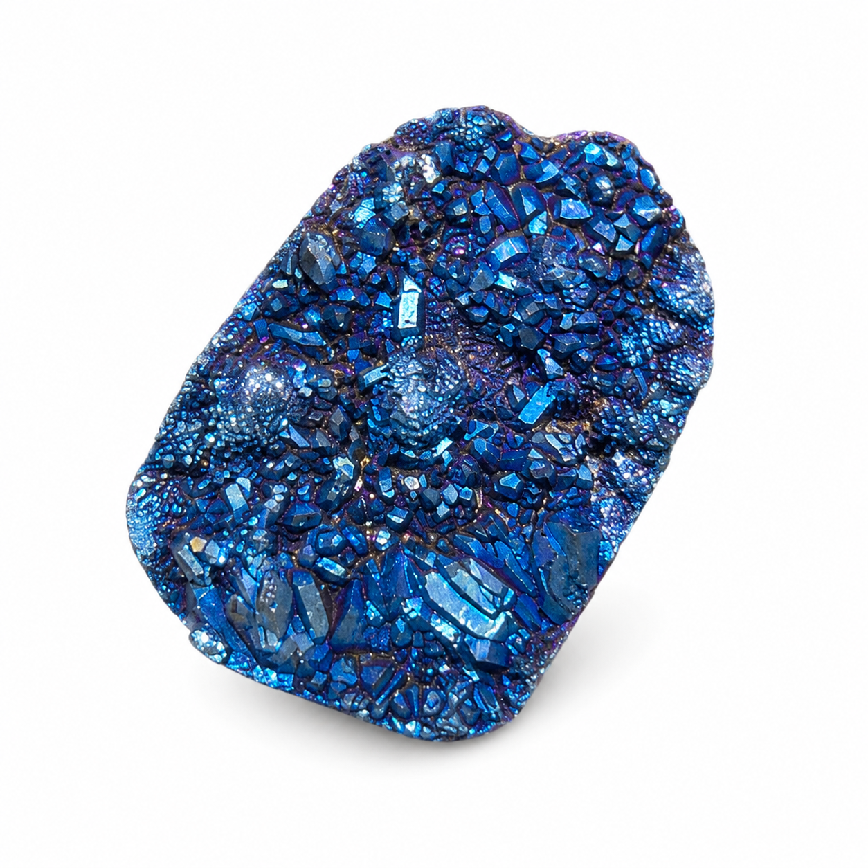 Blue Aura Druzy Quartz Cluster
