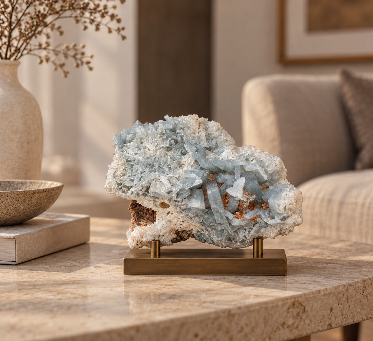 Blue Barite Crystal Cluster