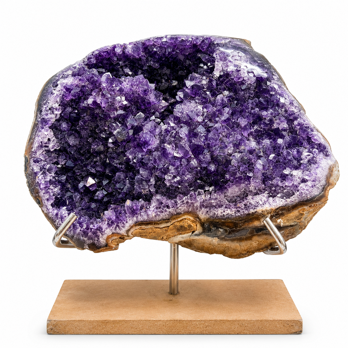 Amethyst Geode Display Specimen on Stand