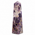 Chevron Amethyst Crystal Tower