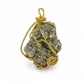 Raw Pyrite Wire Wrapped Pendant