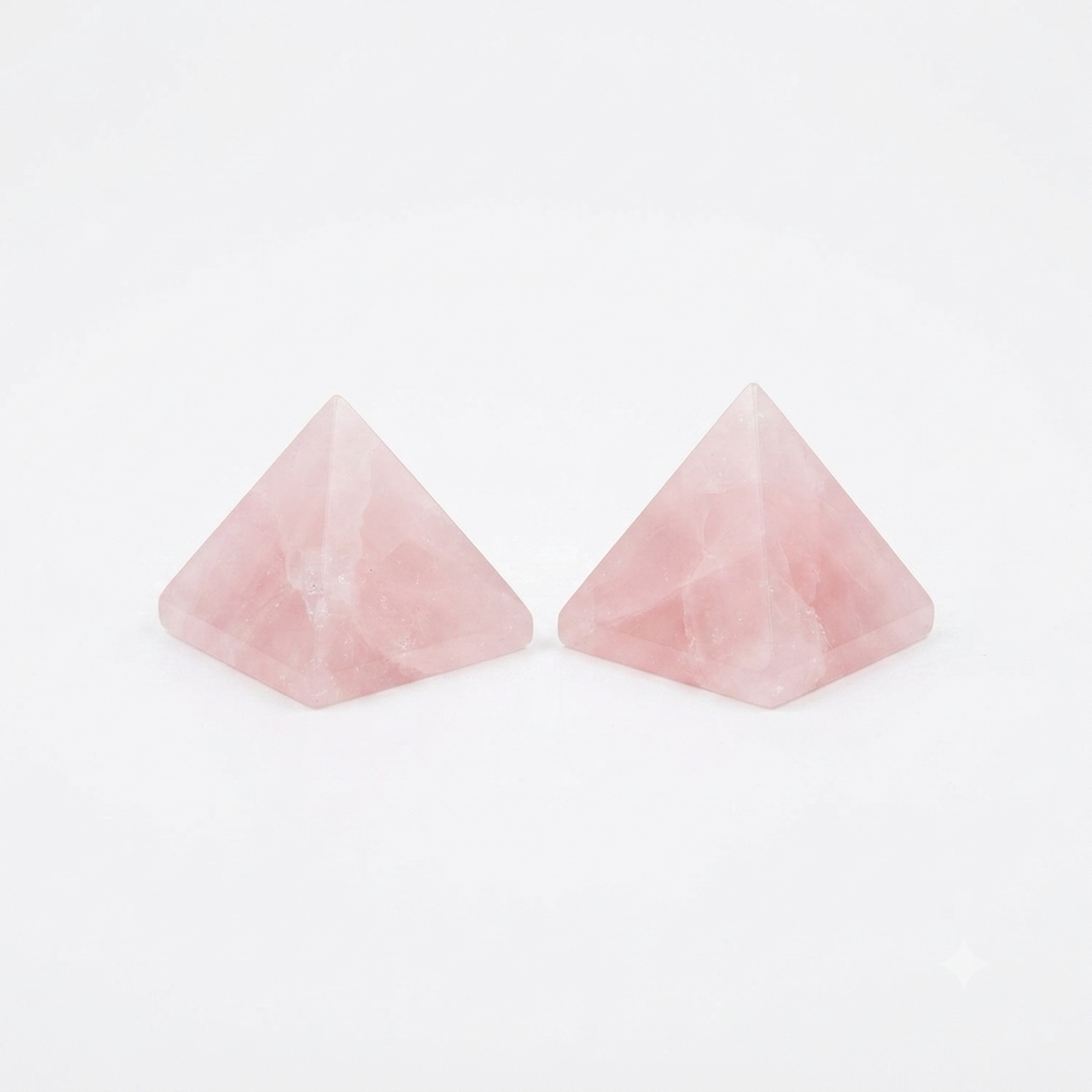 Rose Quartz Crystal Pyramids