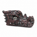 Garnet Dragon Skull Carving