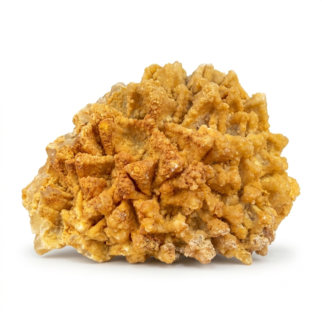 Golden Dogtooth Calcite Cluster