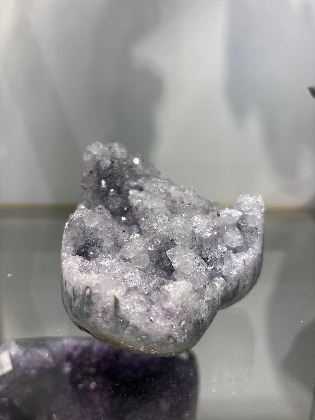 Grey Amethyst Stalactite Heart 14