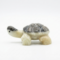 Black & Cream Onyx Turtle Figurine