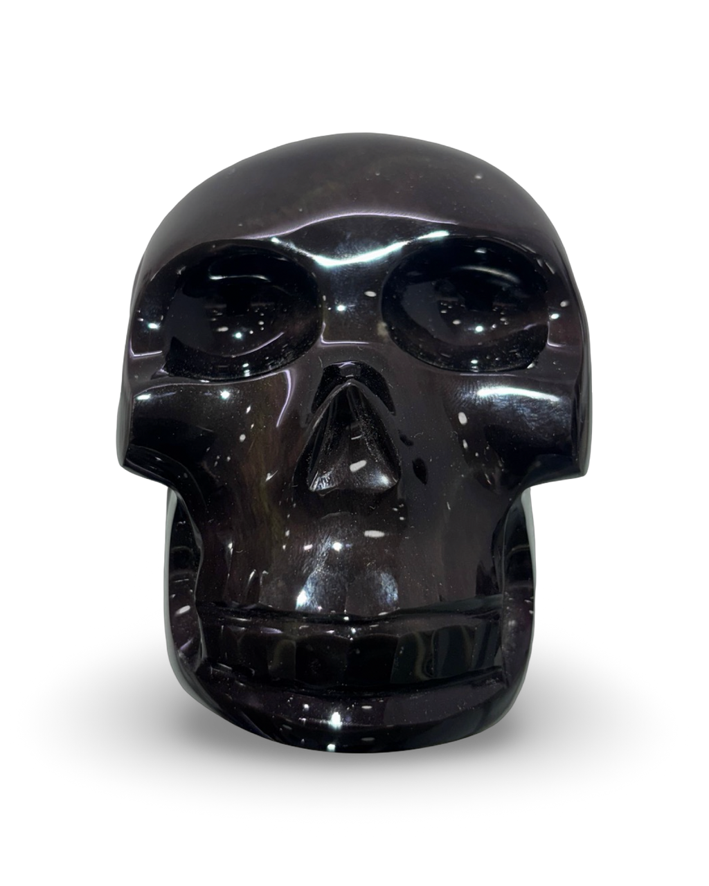 Black Obsidian Skull Carving