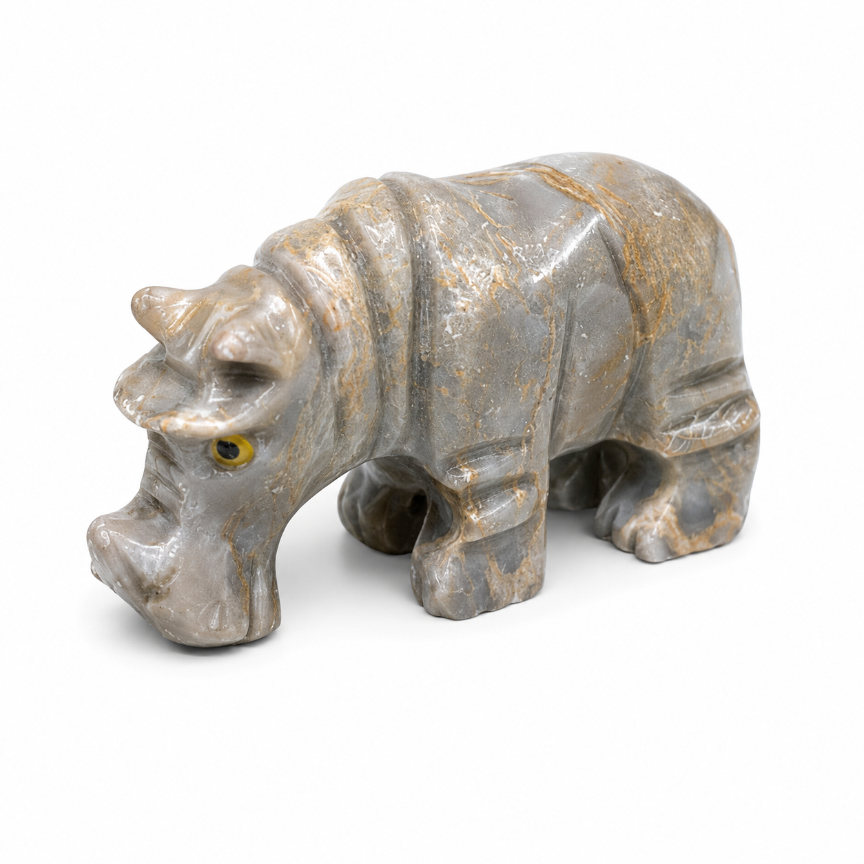 Stone Rhino Carving