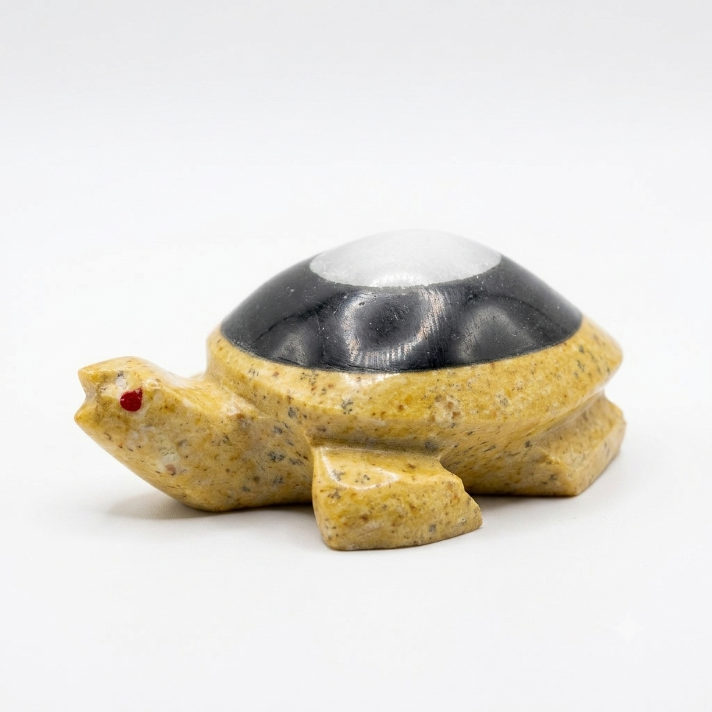 Multi-Stone Inlay Turtle Figurine