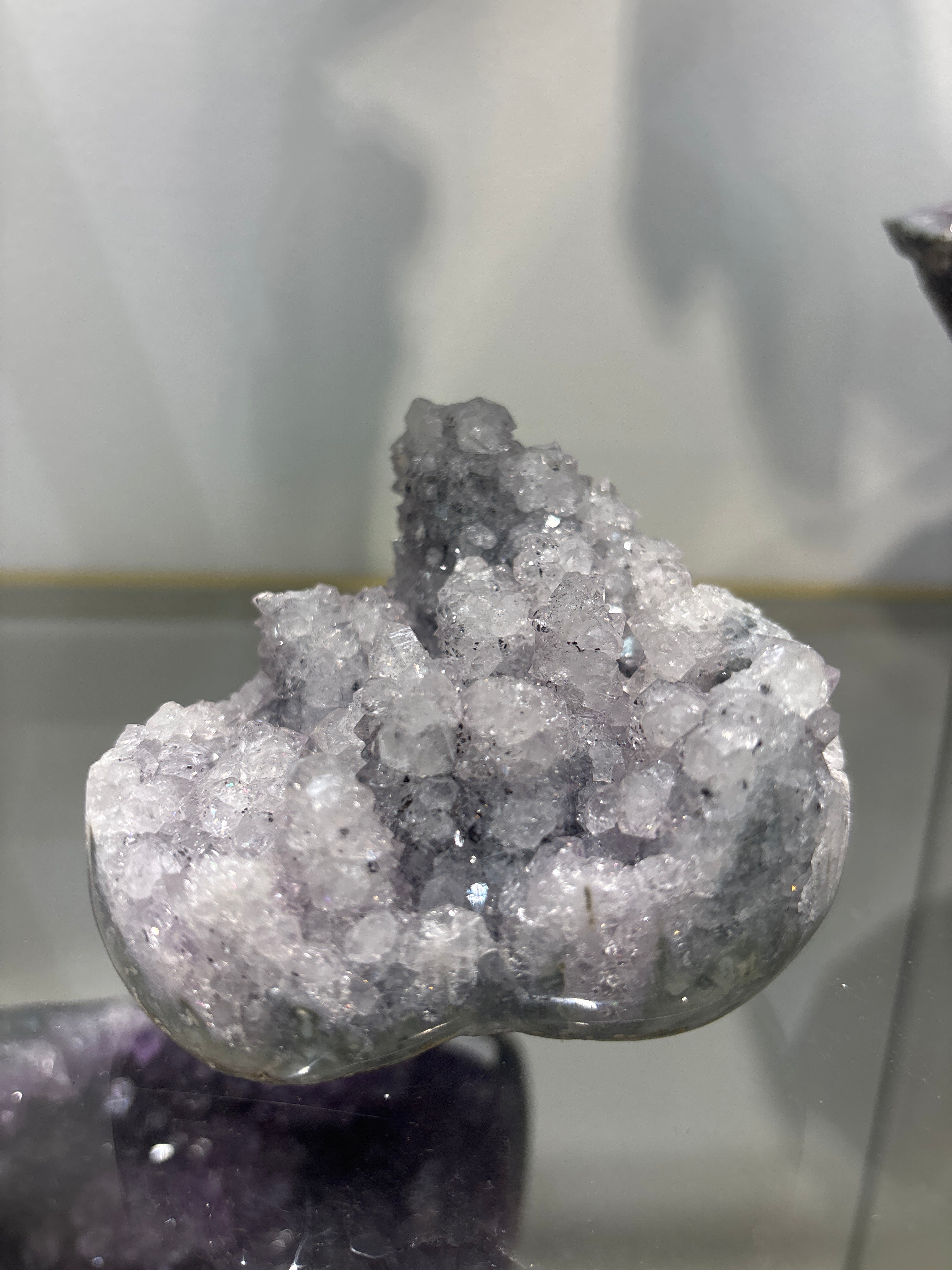 Grey Amethyst Stalactite Heart 14