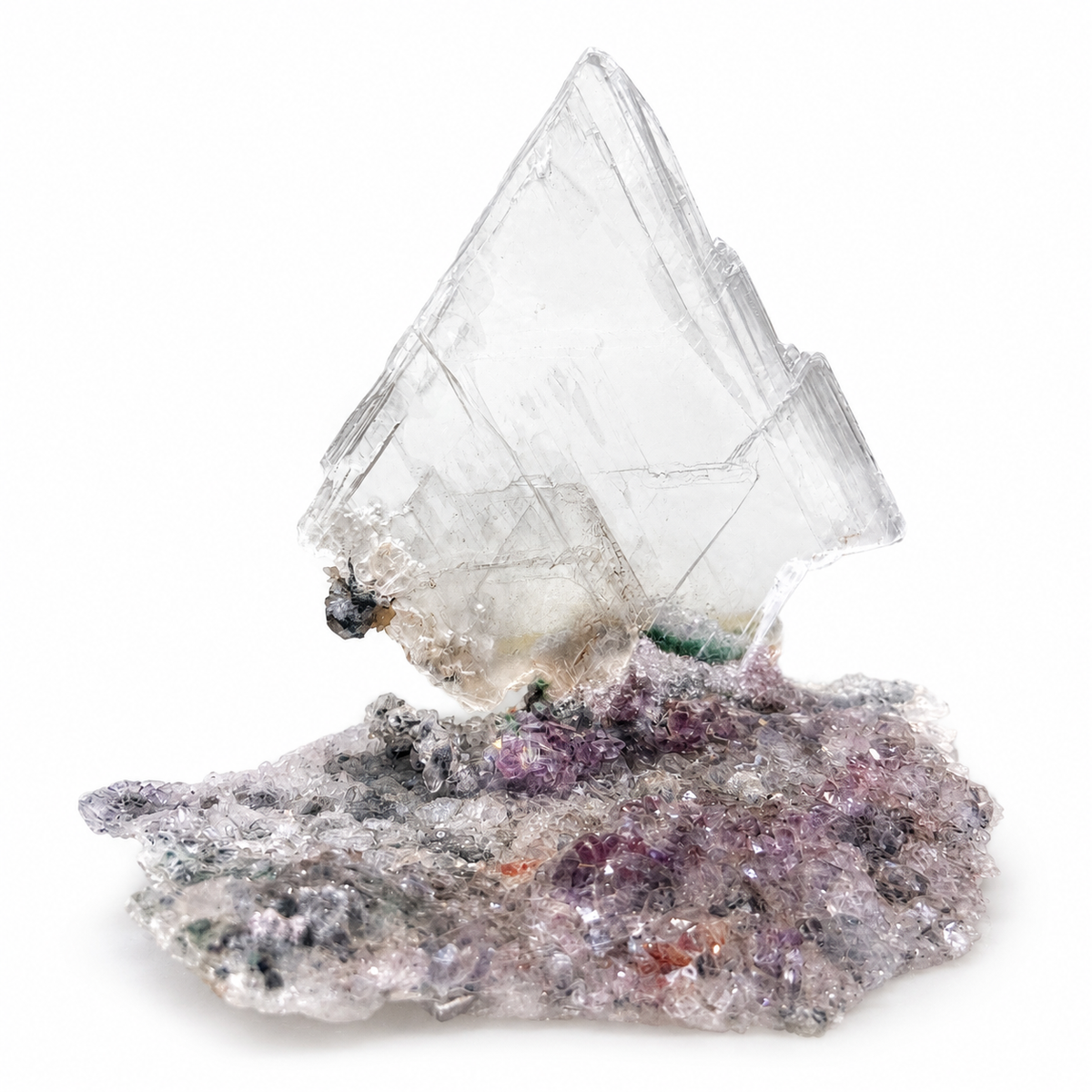 Calcite with Amethyst – Mineral Specimen