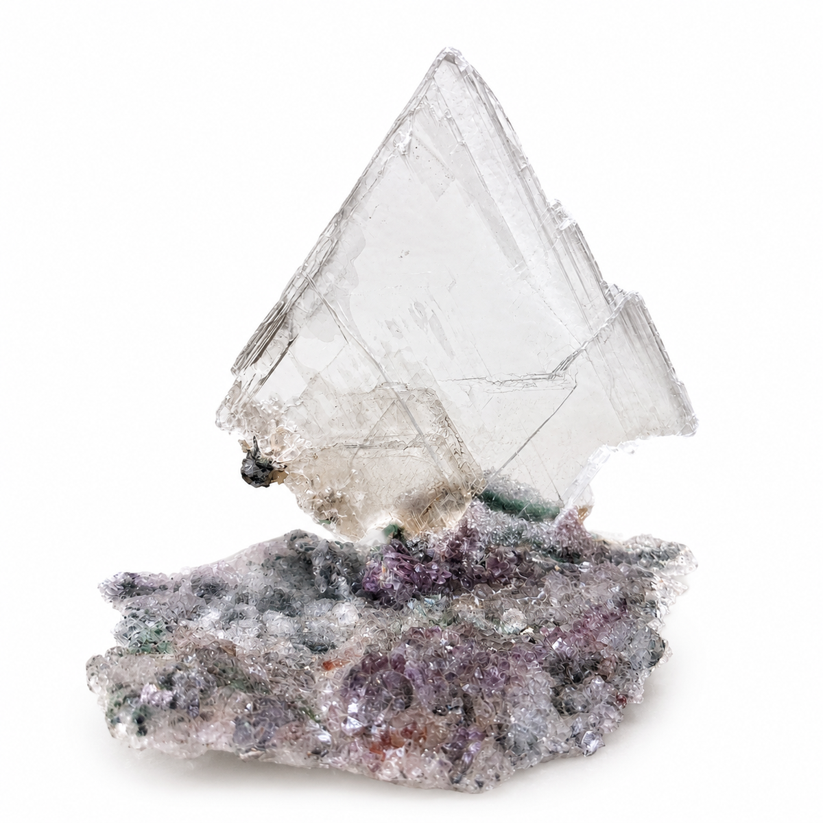 Calcite with Amethyst – Mineral Specimen