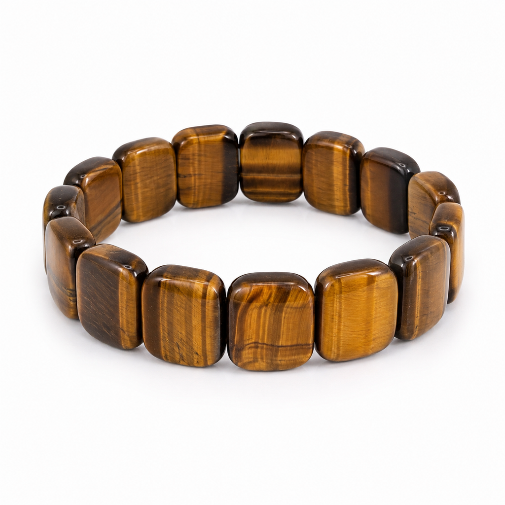 Tiger’s Eye Rectangle Bead Bracelet