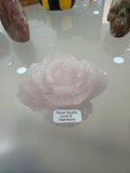 Rose Quartz Rose Carving