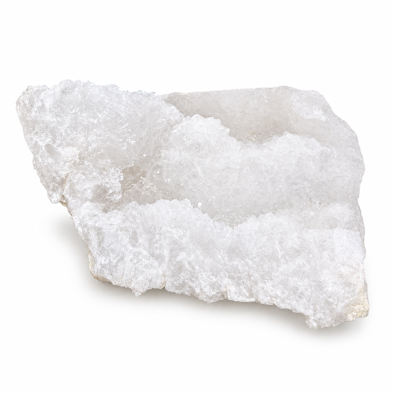 Natural White Druzy Quartz Bowl