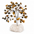 Tiger’s Eye Gemstone Tree on Clear Quartz Base