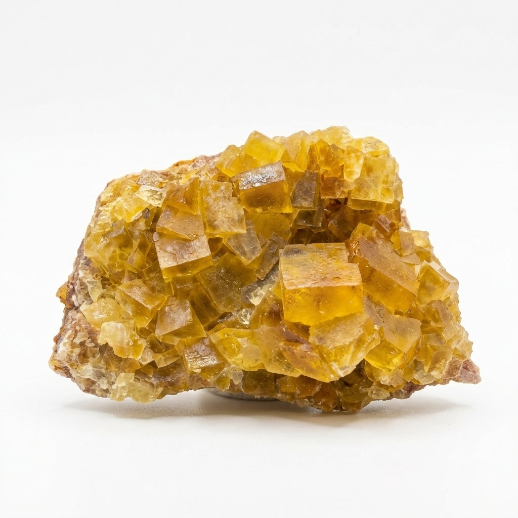Yellow Fluorite Cubic Cluster