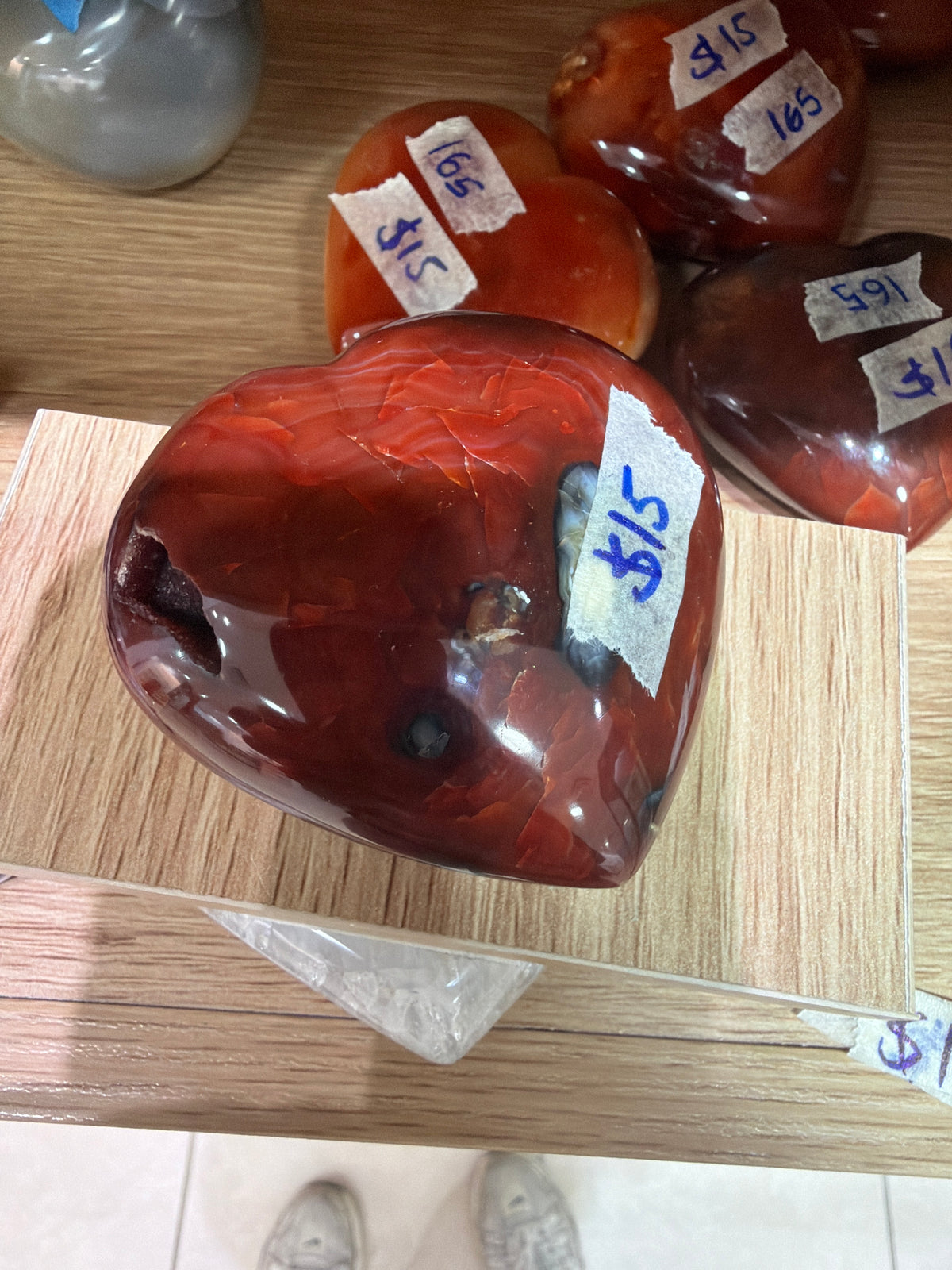 Carnelian Hearts Medium 165