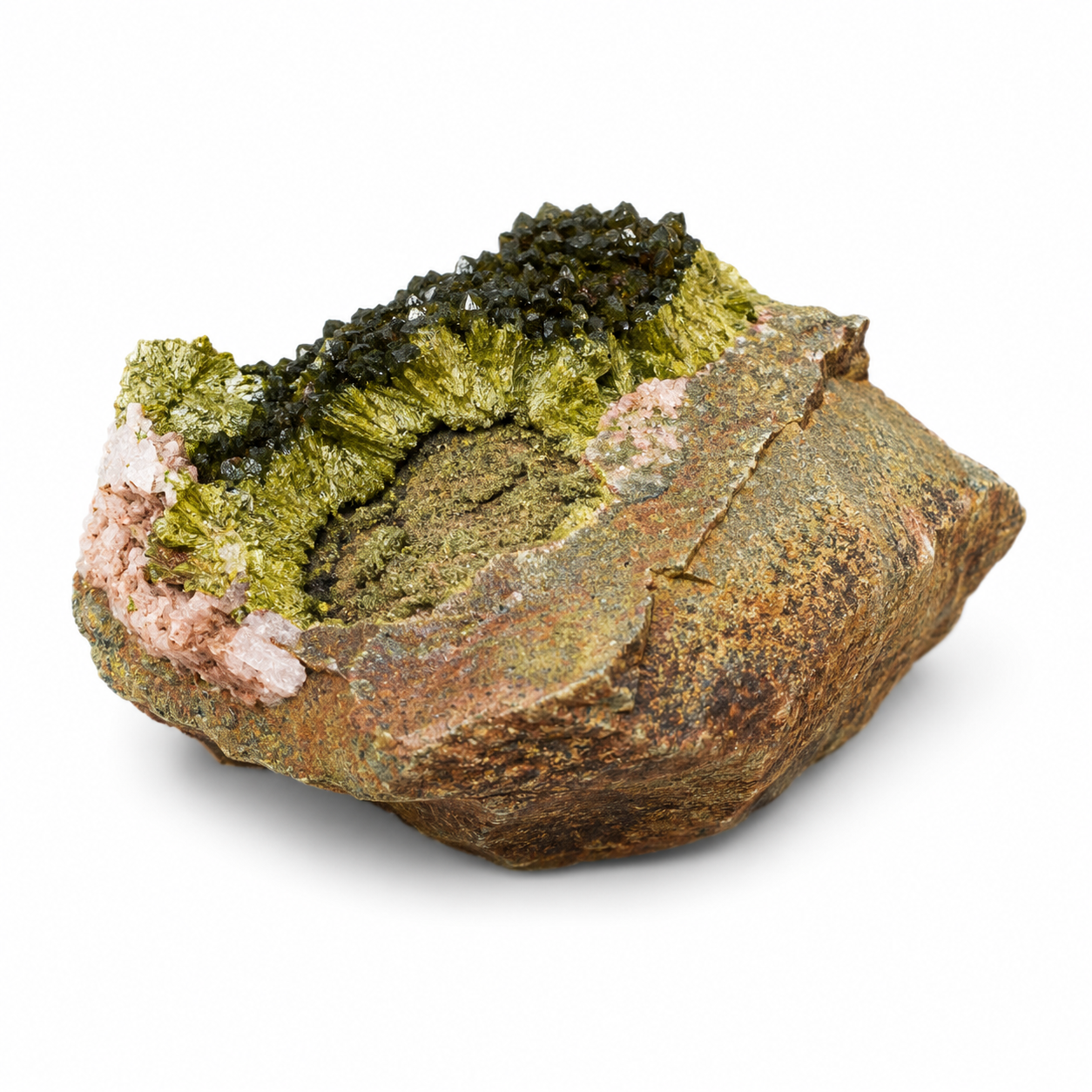 Epidote Crystal Cluster on Matrix