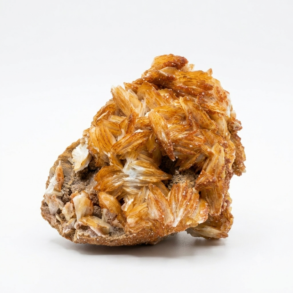 Golden Barite Crystal Cluster