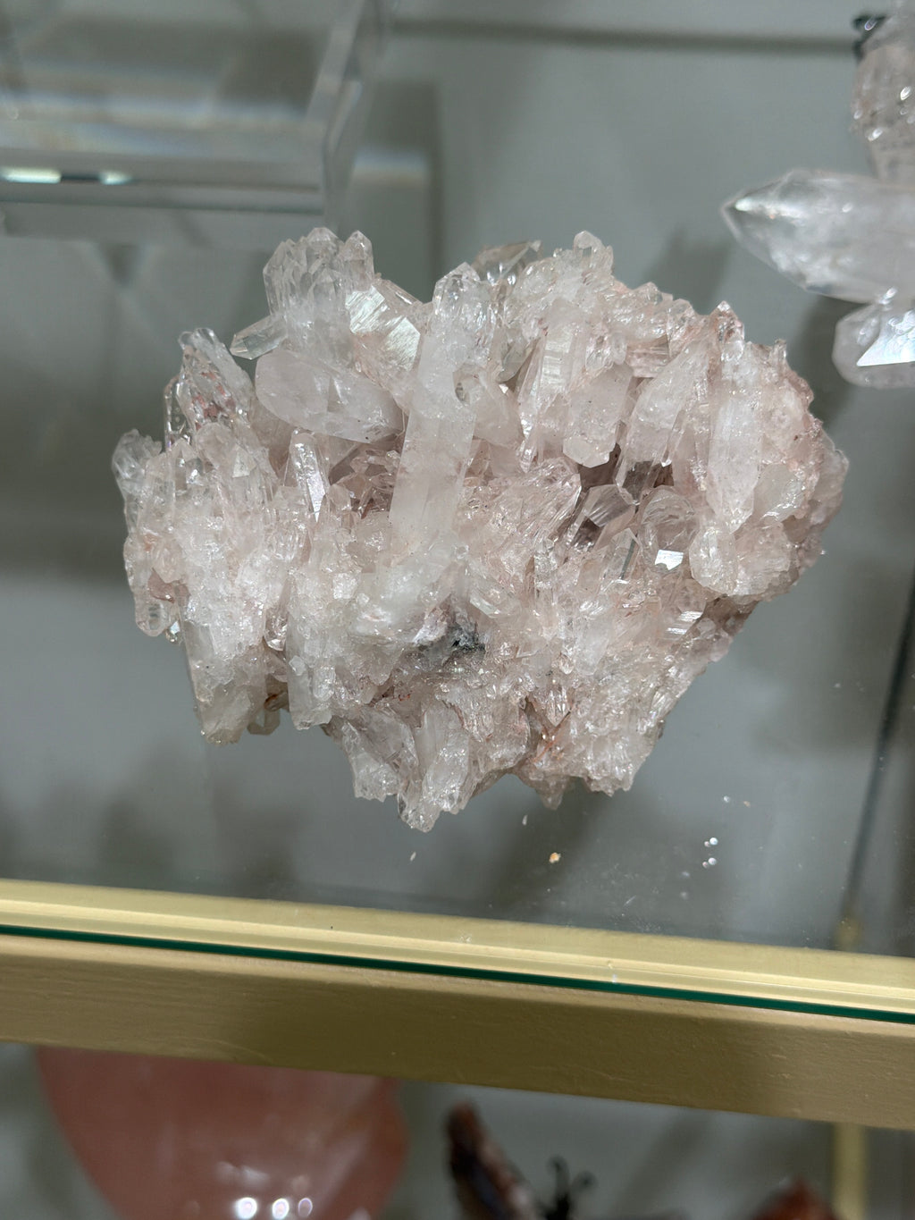 Pink Quartz Crystal Cluster - sacred pink lemurian quartz colombia