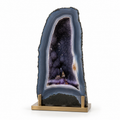 Blue Lace Agate Druzy Quartz Church – 12"