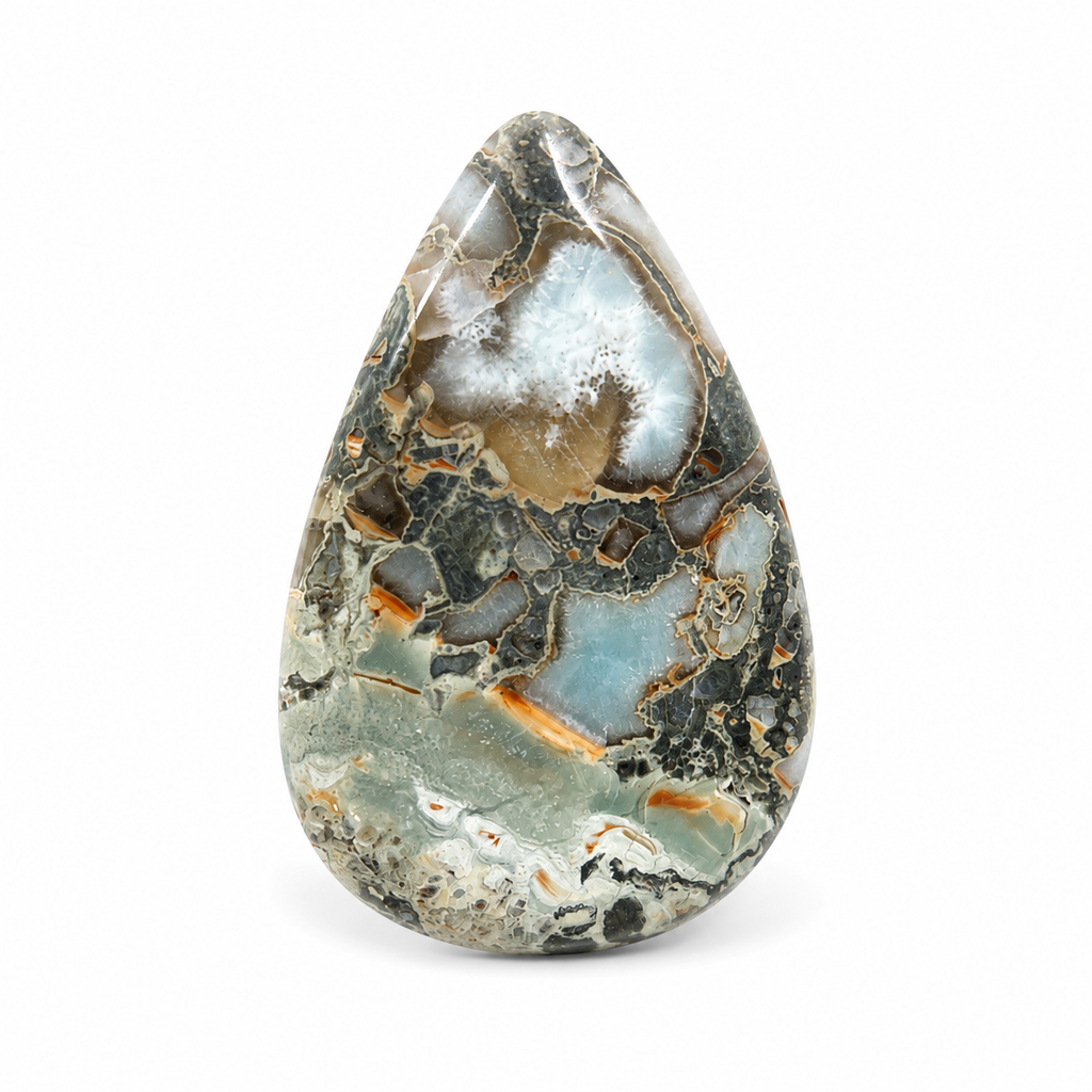 Ocean Jasper Cabochon – Polished Teardrop