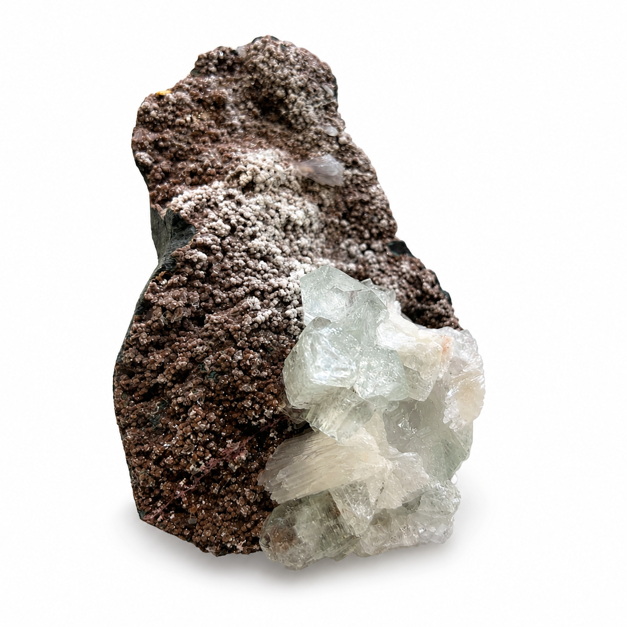 Apophyllite Crystal Cluster on Matrix