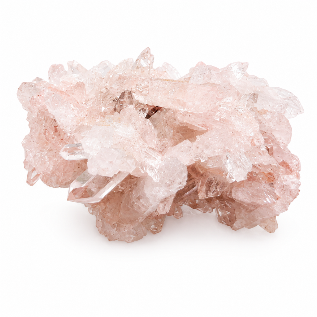 Pink Quartz Crystal Cluster