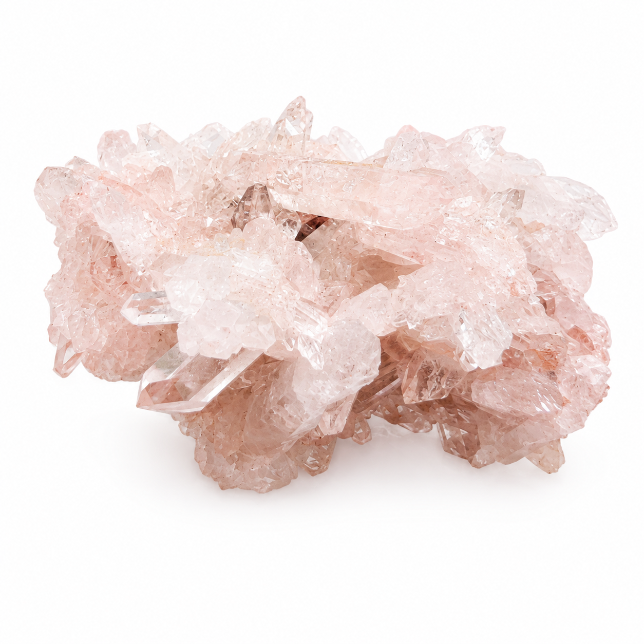 Pink Quartz Crystal Cluster
