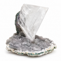 Clear Apophyllite Crystal on Druzy Matrix