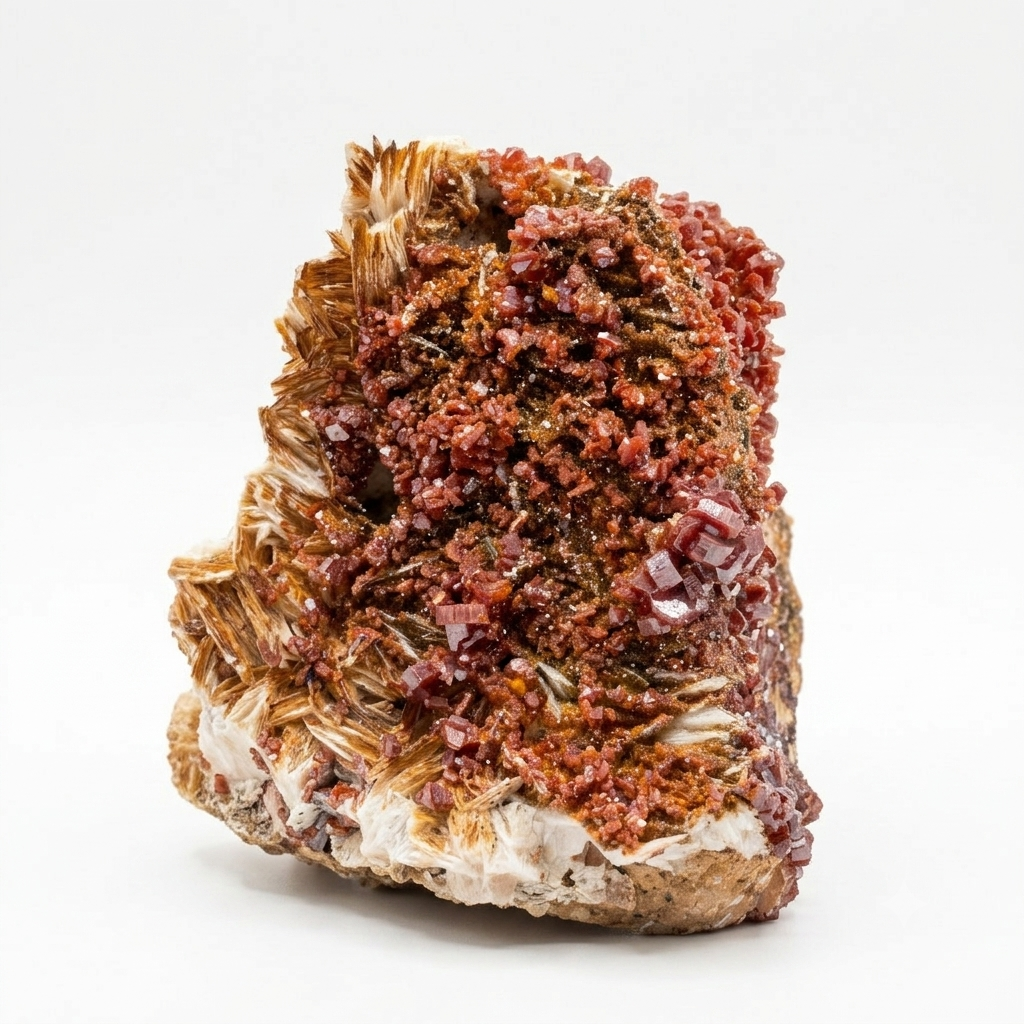 Vanadinite on Barite Matrix