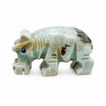 Carved Crystal Rhinoceros Figurine