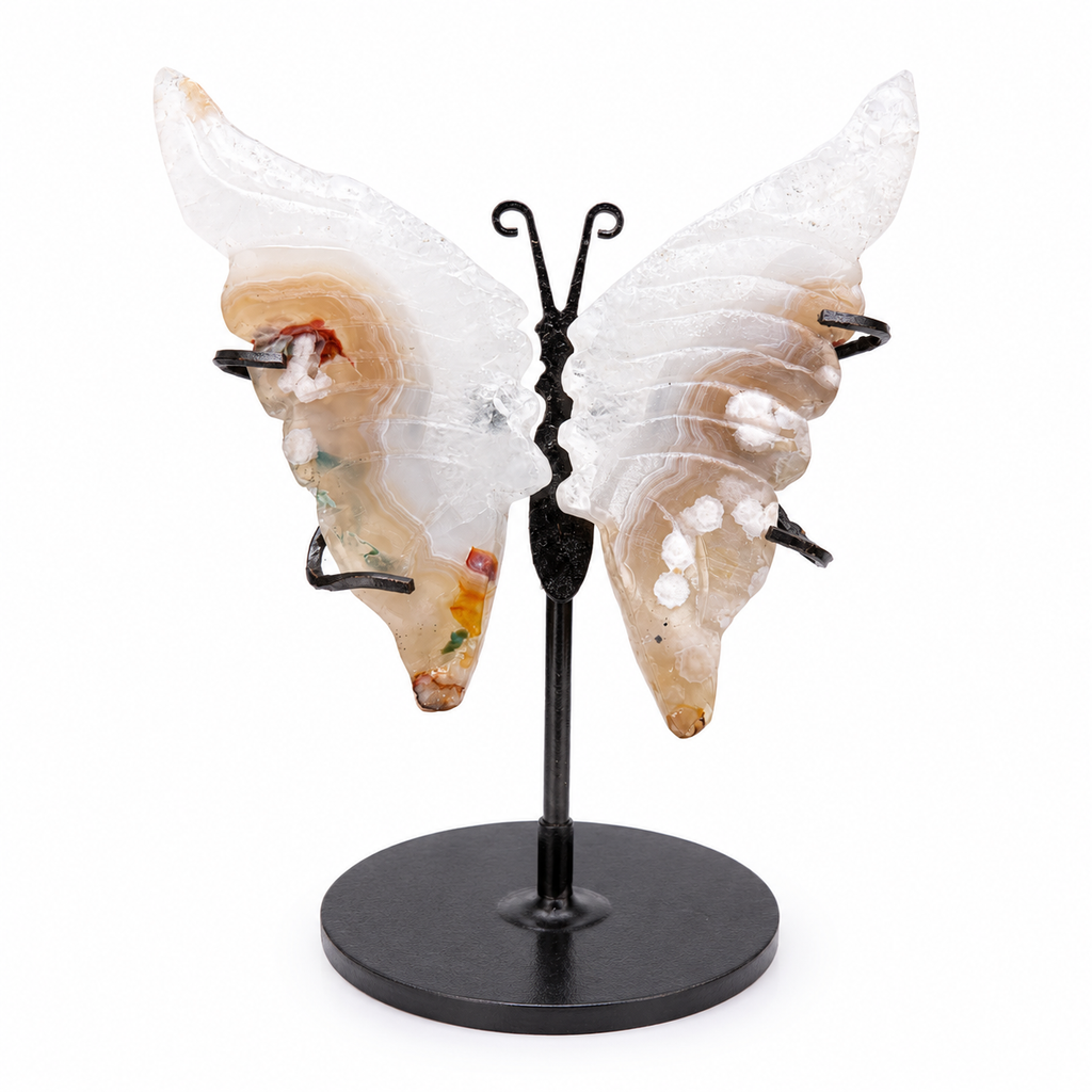 Agate Butterfly on Stand