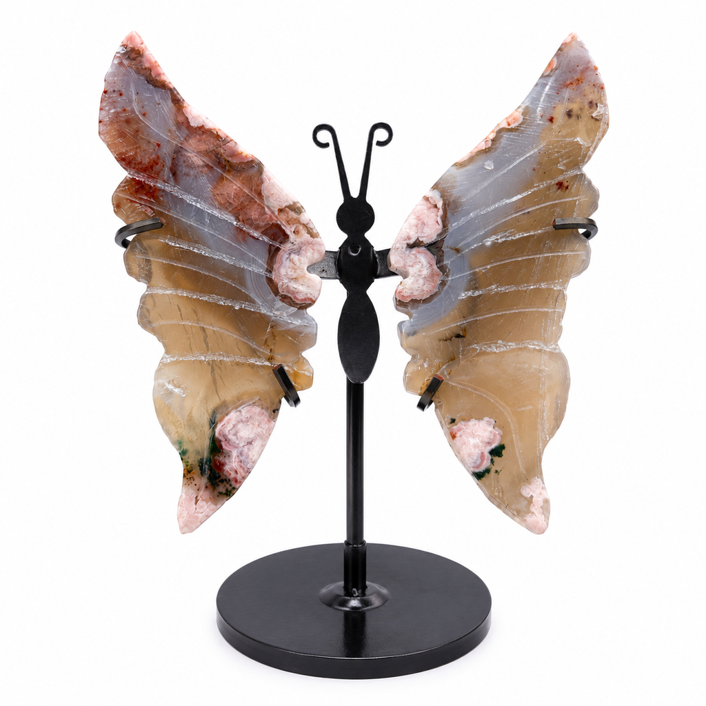 Agate Butterfly on Stand