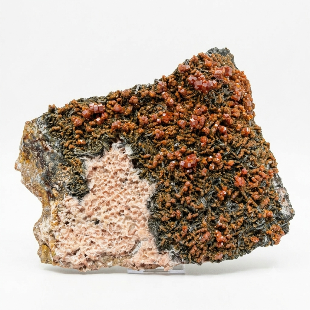 Vanadinite on Barite Matrix