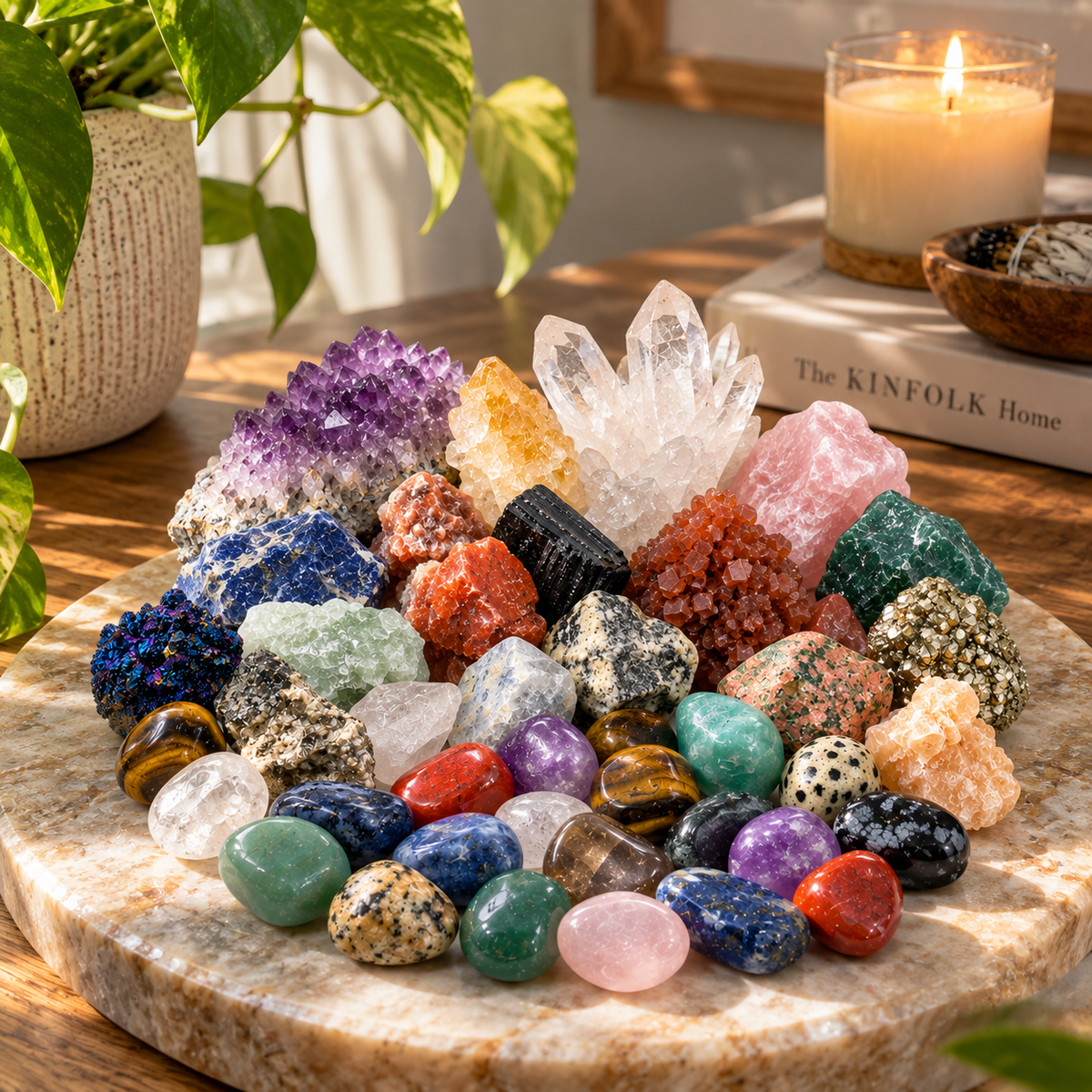 Assorted Crystals & Gemstones – Raw & Tumbled Stones