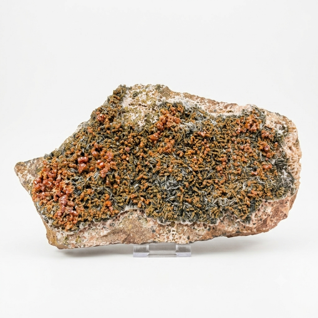 Vanadinite on Barite Matrix
