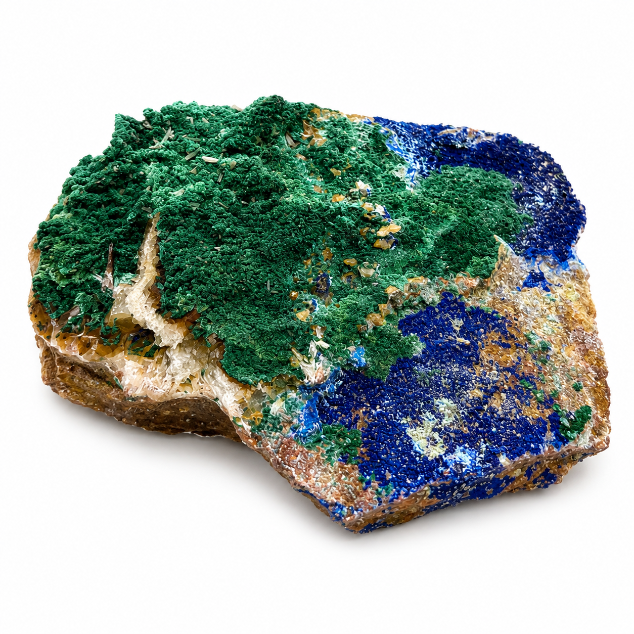 Azurite with Malachite Mineral Specimen