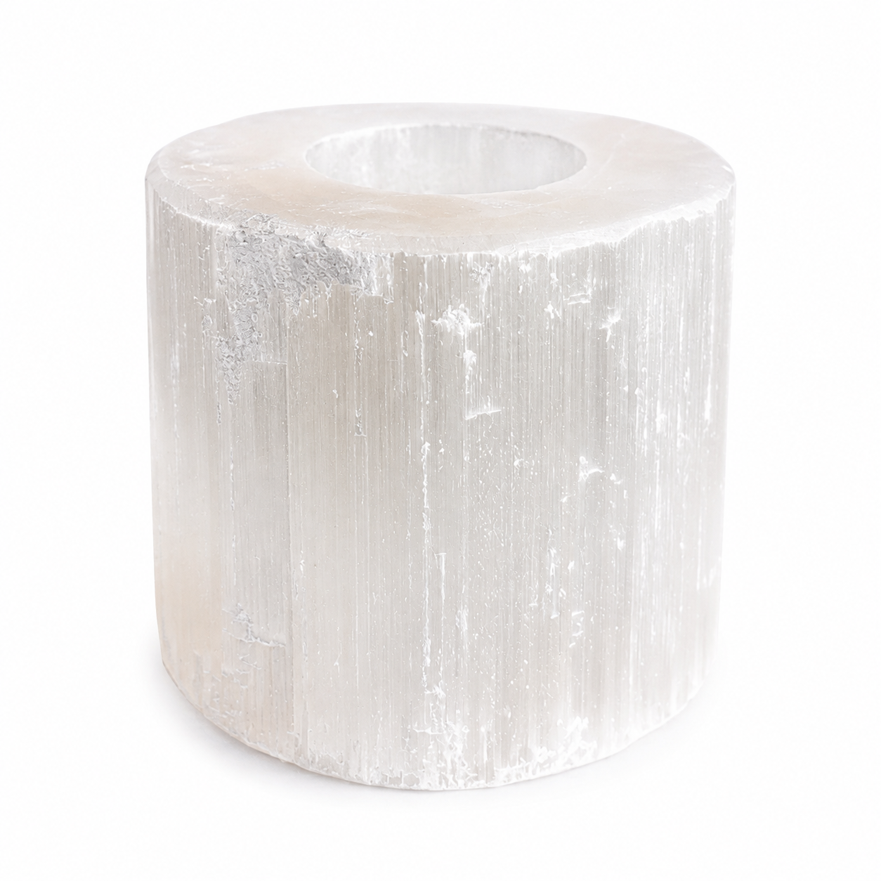Selenite Tea Light Candle Holder