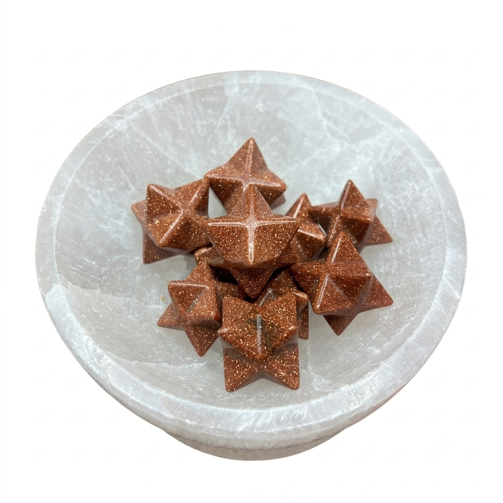Goldstone Merkaba Star