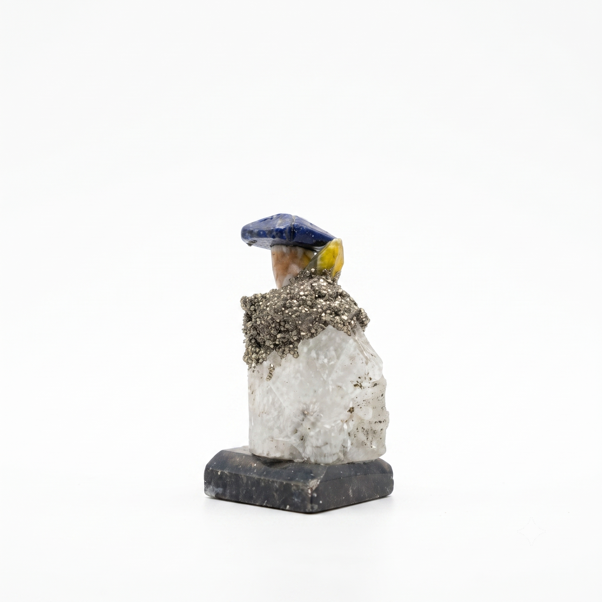 Carved Crystal Mushroom & Mixed Mineral Specimen