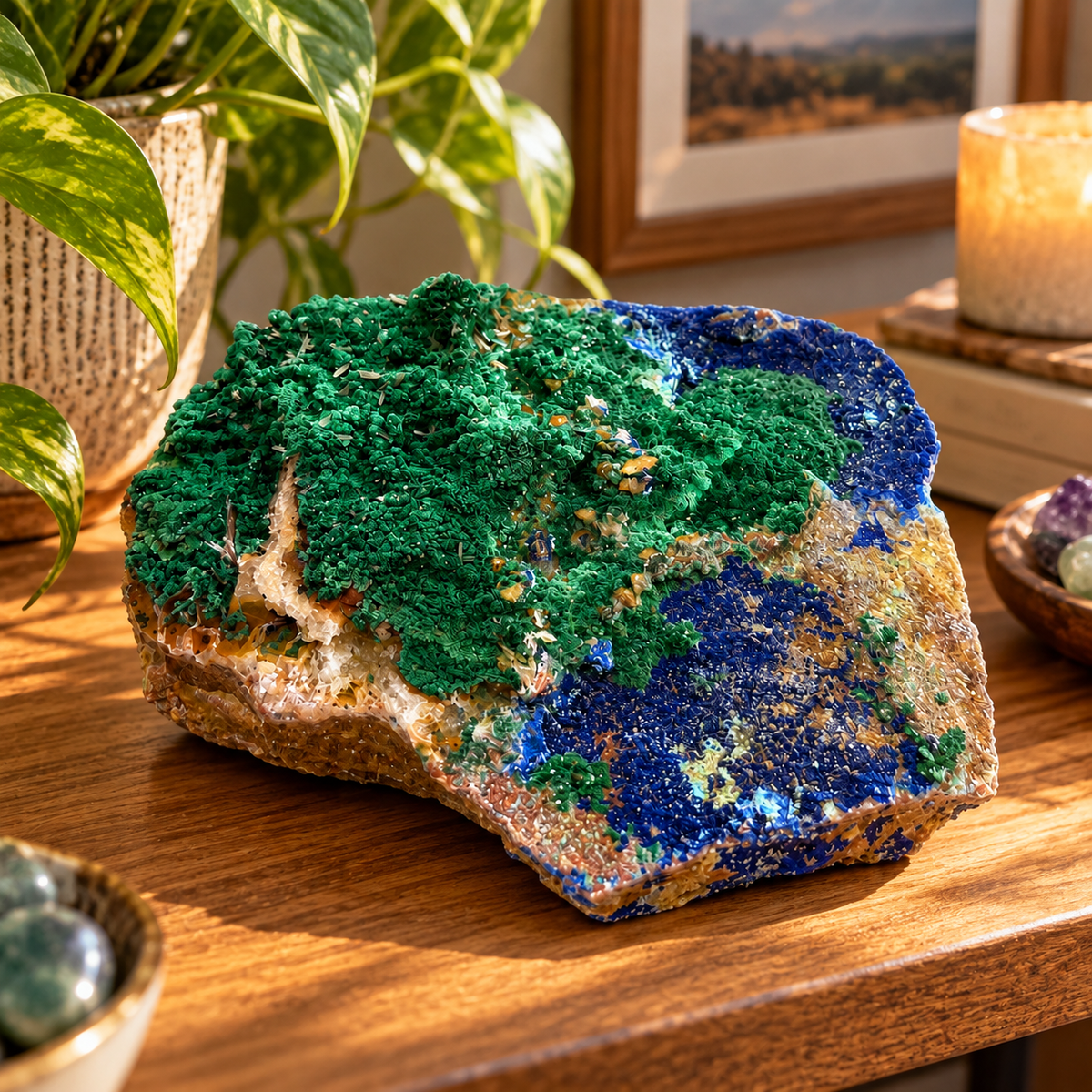 Azurite with Malachite – Mineral Specimen
