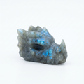 Carved Labradorite Dragon Skull