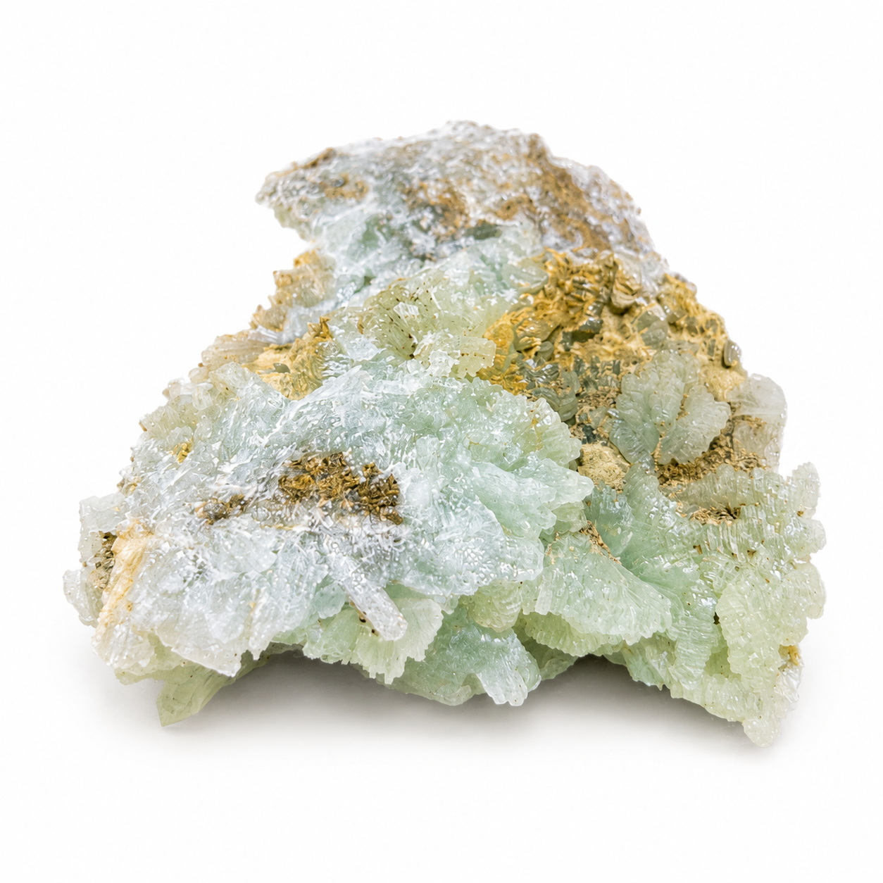 Green Prehnite Cluster