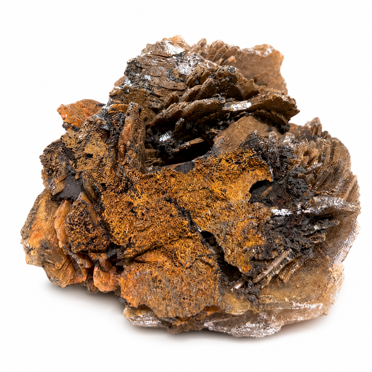 Brown Bladed Crystal Mineral Specimen