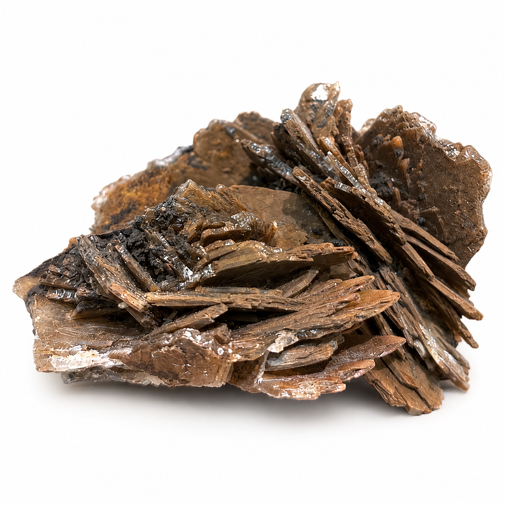 Brown Bladed Crystal Mineral Specimen